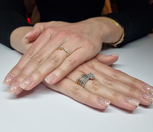 gelnagels met strass steentjes